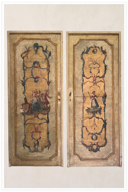 Coppia di porte dipinte veneziane